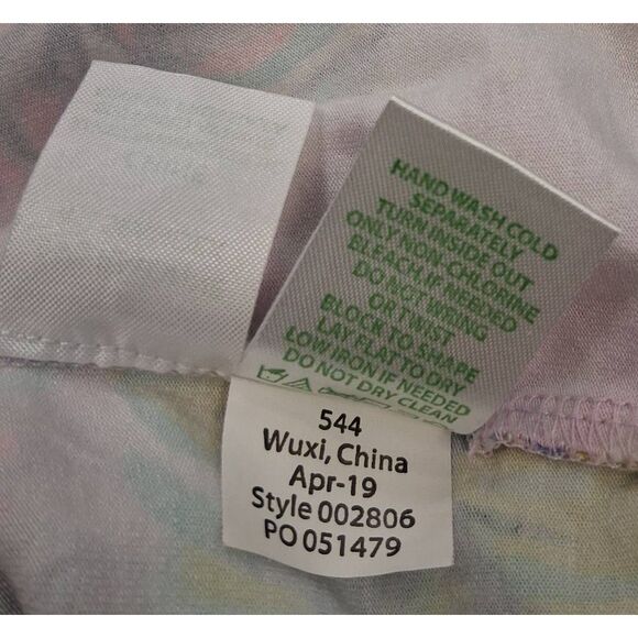 Lilly pulitzer womens medium off shoulder boat neck romper pink green - Picture 11 of 11